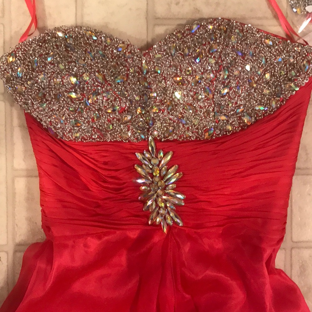 Lenz Melon Strapless Gown- NWT